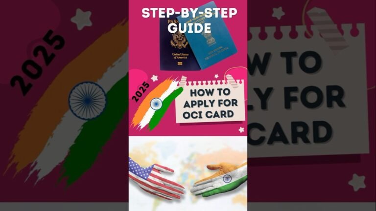How to Apply for OCI Card – Step-by-Step Guide