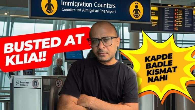 KLIA Immigration Malaysia Drama | Trick to Re Enter Airport- Kapde badle, kismet nahi!