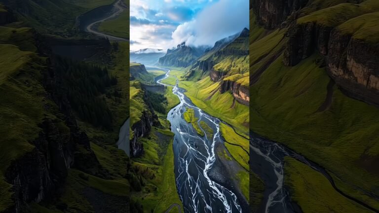 🌍✨ "Where Earth meets magic — Iceland’s breathtaking waterfalls will leave you speechless! 💚💦#norway